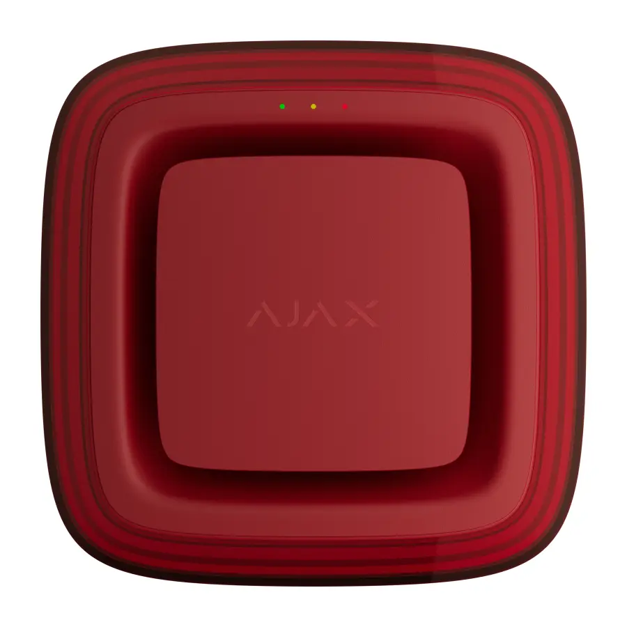 EN54 FireProtect (Sounder/VAD), bezdrát. siréna s majákem, červená